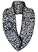 Black & White Crochet Knit Infinity Scarf