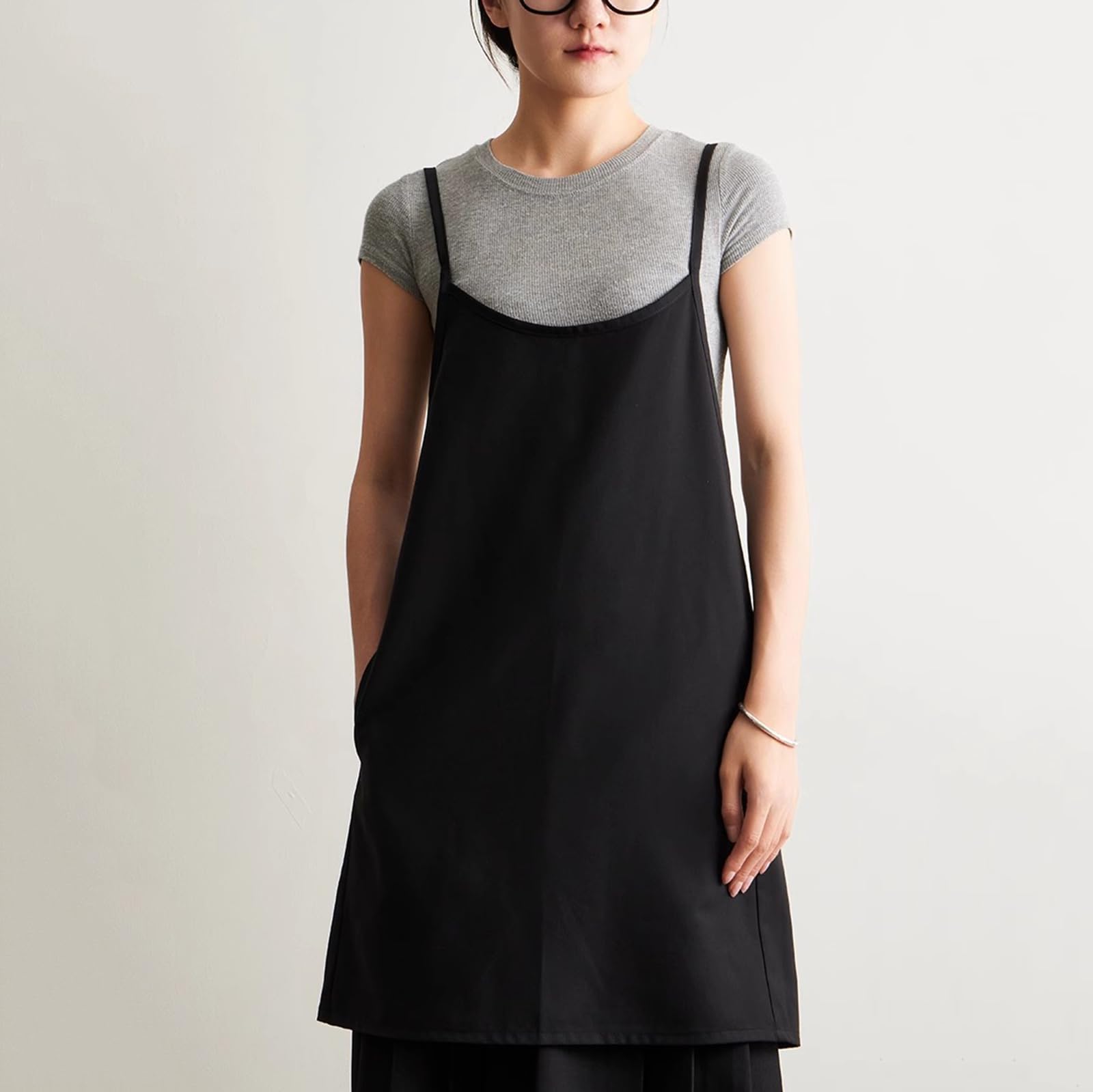 Delantal De Cocina para Mujer, Delantal Mujer para Hornear, Jardinería, Restaurante Y BarbacoaBlack,One Size