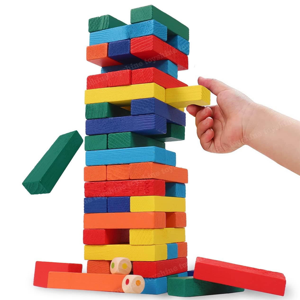 Toyshine Premium Wooden Building Block Dominoes, Party Game, Tumbling Tower Game (48 Pieces) (B08KTD8BFT) Amazon Price History, Amazon Price Tracker