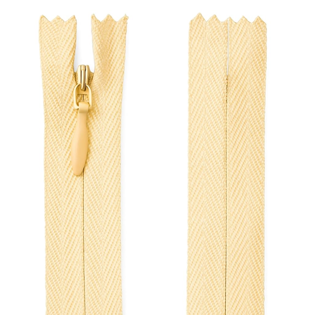 Invisible Zip Light Honey Beige 22" (56cm) - Concealed Closed-End Nylon Zipper for Sewing & Dressmaking: Evening Dresses, Bridal Gowns, Coats, Long Skirts & Couture by Giddy Square โ image 1