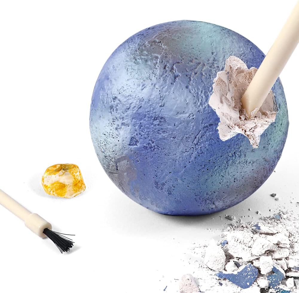 TKDAESENG Planet Mining Kit-Science Educational Toys-Children's Science Solar System Toys-Exploring Gems and Excavating Archaeological Toys-Educational Gifts for Boys and Girls (Mercury Exploration) : Toys & Games