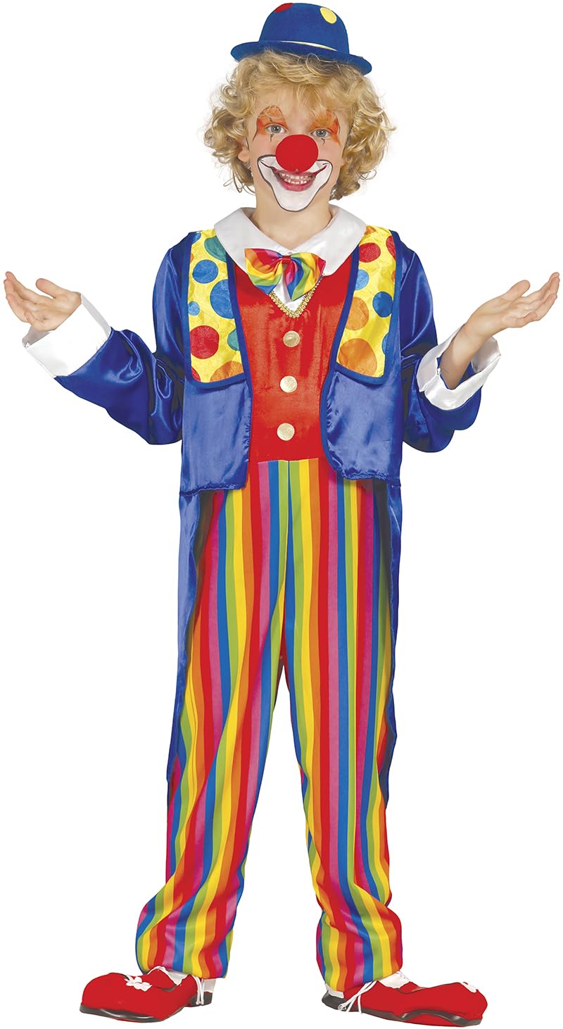 FIESTAS GUIRCA 6138_14442 Clown Costume Child 7/9 Years, Multi-Coloured, Uomo: Taglia unica