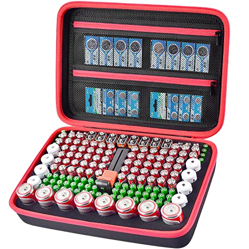 Battery Organizer Storage Case, Batteries Holder Container Carrying