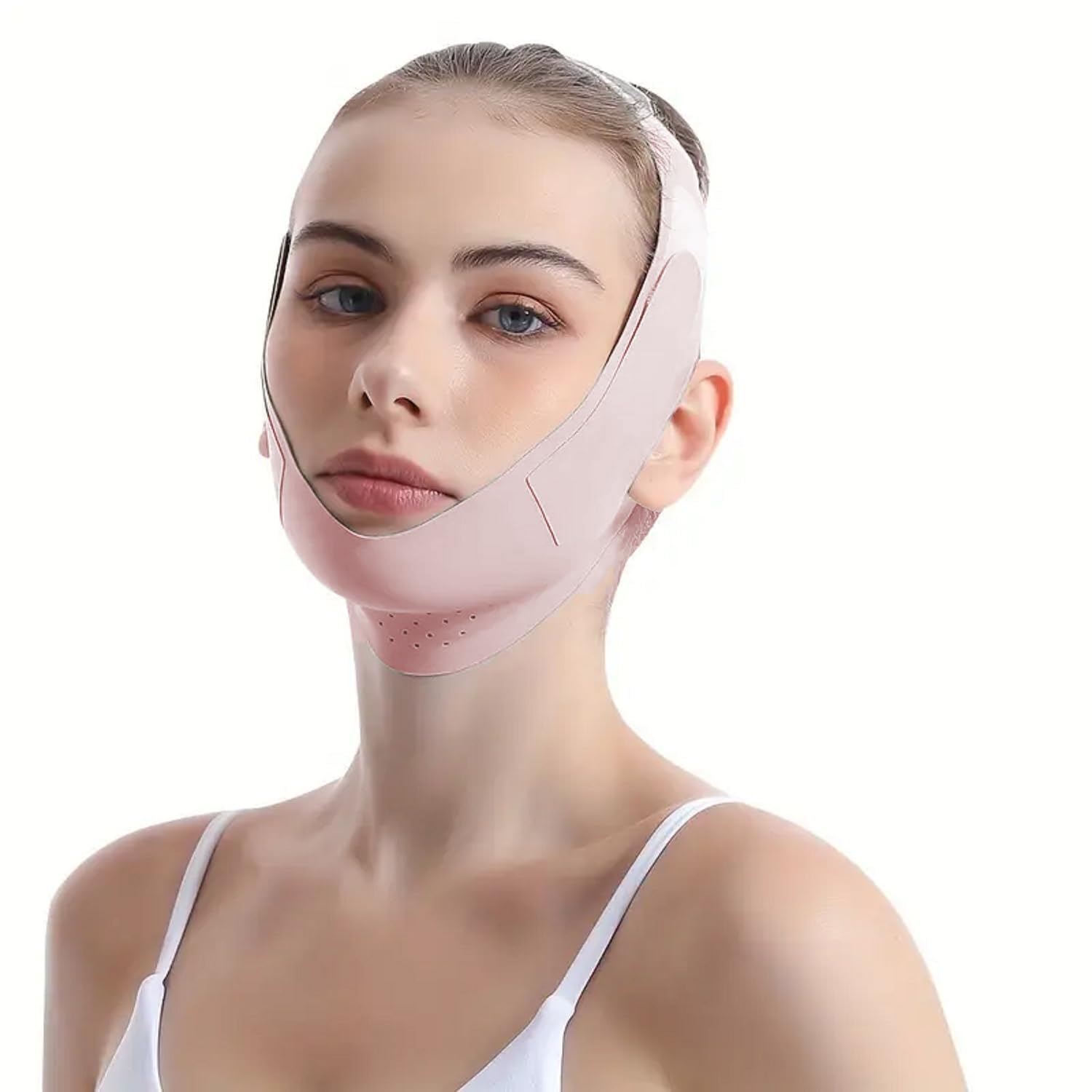 Syalong Face Slimming Mask, Breathable Mesh Design，V Line Face Lifting Strap and V Line Face Shaping Belt - Chin and Cheek Lifting Bandage for V Face