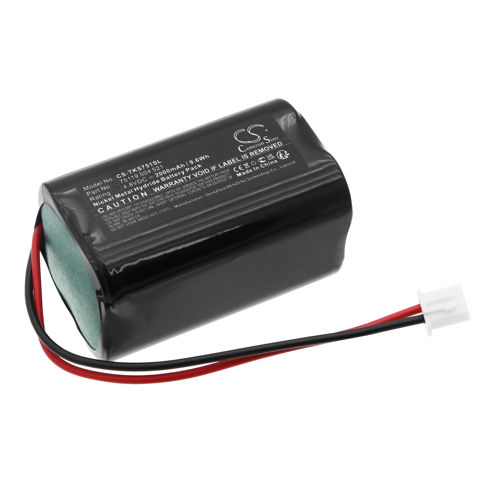 Batterie TECHTEK 2000mAh 4,8V Ni-MH - Compatible Techkon Spectrodens D-61 Et SpectroPlate - Remplace 75119 504 521