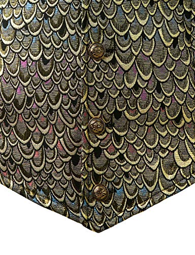 Image of VATPAVE Mens Victorian Suit Vest Steampunk Gothic Waistcoat