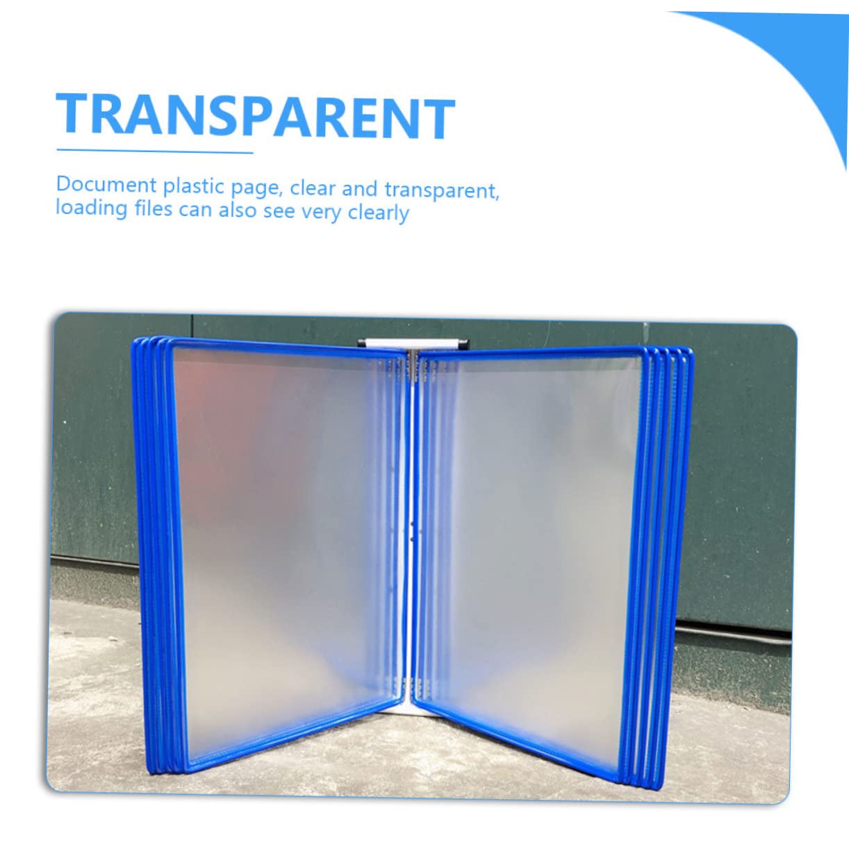Gatuida Organizzatore di Documenti da Parete Blu in Pvc e Metallo, 10 Pagine, per Riunioni e Scuole, Porta Riviste e Documenti