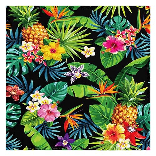 Set de 6 Servilletas de Tela con Flores Tropicales miniatura 1