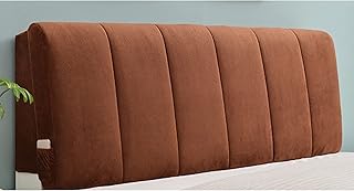 YXYH Épaissir Couvre-tête Lit Housse Tête Lit Couleur Unie Dos Tête Lit Doux Flanelle Protecteur Poussière (Color : Brown, Size : 90x60cm)
