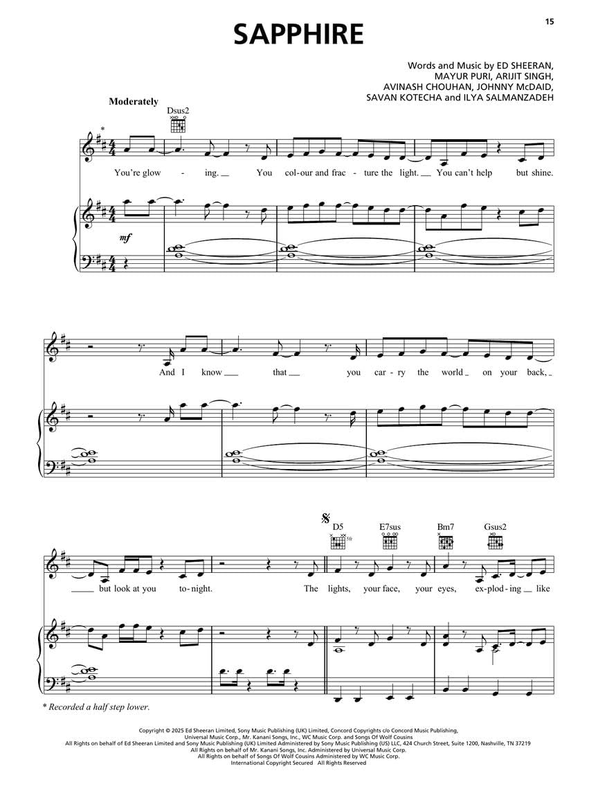 Ed Sheeran – Play Piano/Vocal/Guitar Artist Songbook | Official Pop Piano Sheet Music for Voice and Guitar | Complete Songbook Arrangements from New Release Album Play | Hal Leonard Music Book      Paperback – September 1, 2025