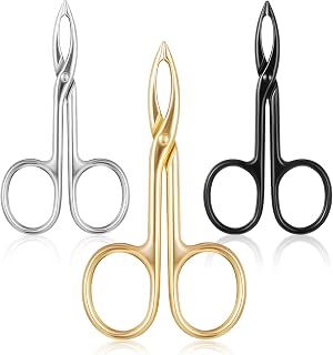 3Pcs Precision Scissor Tweezers, Eyebrow Tweezers with Scissor Handles, Pinzas Para Cejas for Women Facial Hair and Eyebrow Care(Gold, Silver, Black)
