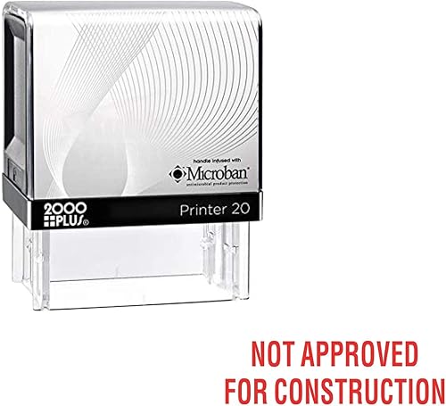 Miniatura 2 de Sello de goma autoentintado no aprobado para la construcción, impresora Cosco, tinta roja