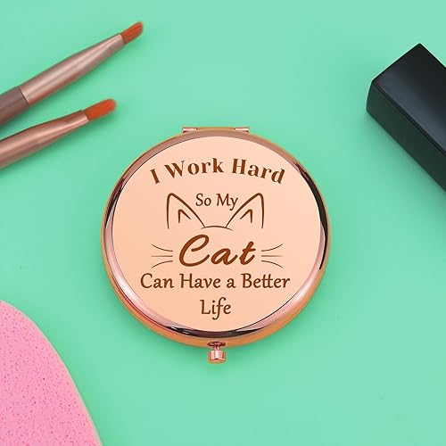 Miniatura 5 de Regalos para mamá de gato para mujeres, espejo de maquillaje compacto, regalo para amantes de los gatos para amantes de los gatos, ideas de regalo,