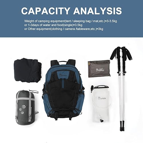 Miniatura 5 de MOUNTAINTOP 30L Hiking Backpack,Men Women Camping Backpack,Lightweight Trekking Travel Backpacks for Climbing Skiing Cycling