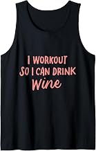 Workout So I Can Drink Wine Funny Fitness Drinking Tank Top