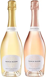 French Bloom Duo Set (1 Bottle Le Blanc, 1 Bottle Le Rosé) 0.0% Alcohol-Free Sparkling Wine, 750ml - Certified Organic, Vegan, Low Calorie, Pregnancy Friendly, Sulfite-Free