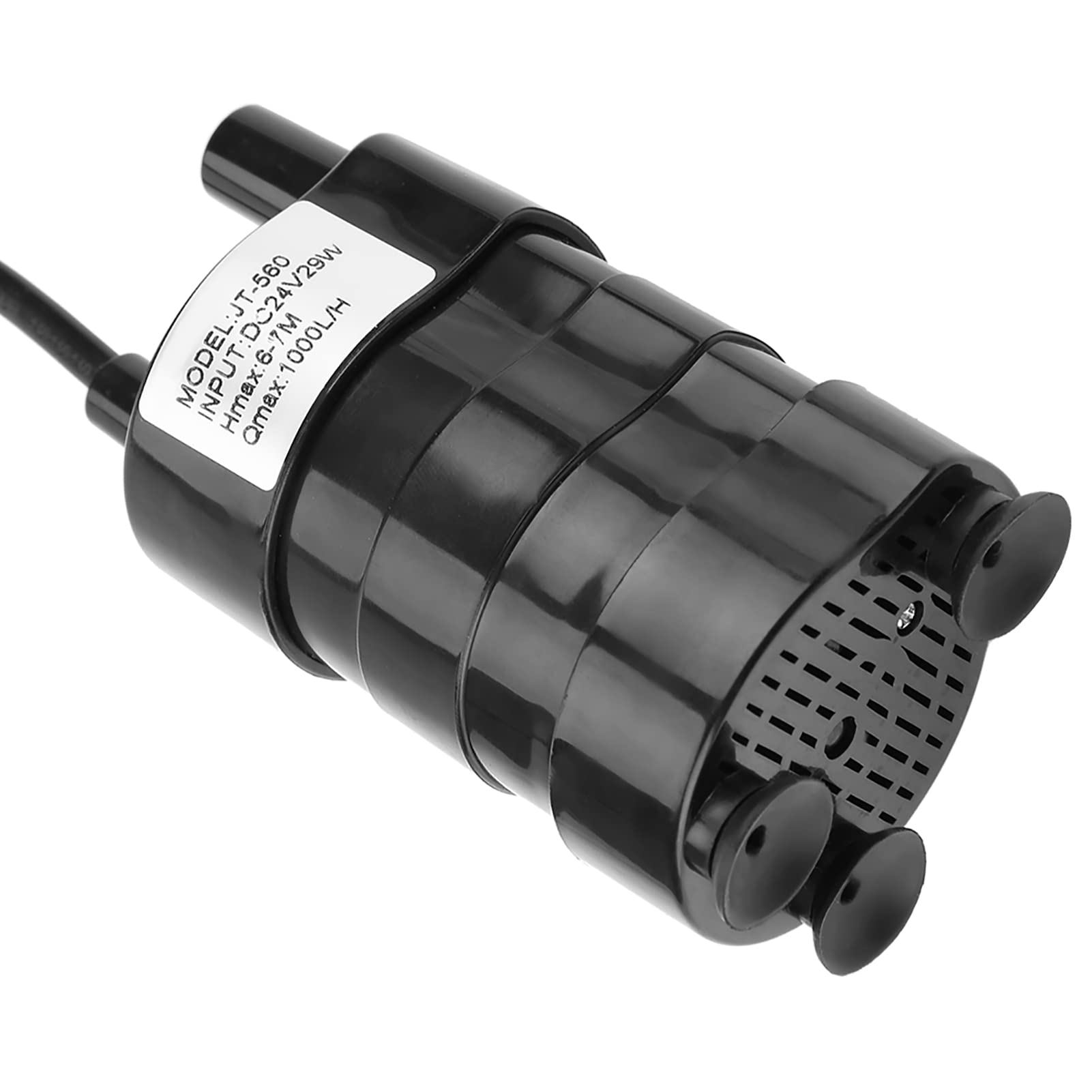Pompa Acqua Sommergibile DC 24V Brushless, 1000L/H, Prevalenza 7M, Ultra Silenziosa, Temperatura -20℃-90℃, 12mm Uscita, per Raffreddamento Computer