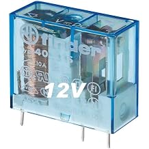 RELE Series 40 Standard 12Vcc 1 Circuits 3 PIN Step 3.5mm Switched 10A Mini-RELE Printed Circuit 29x25x12.4mm FINDER 40.31.9.012.000