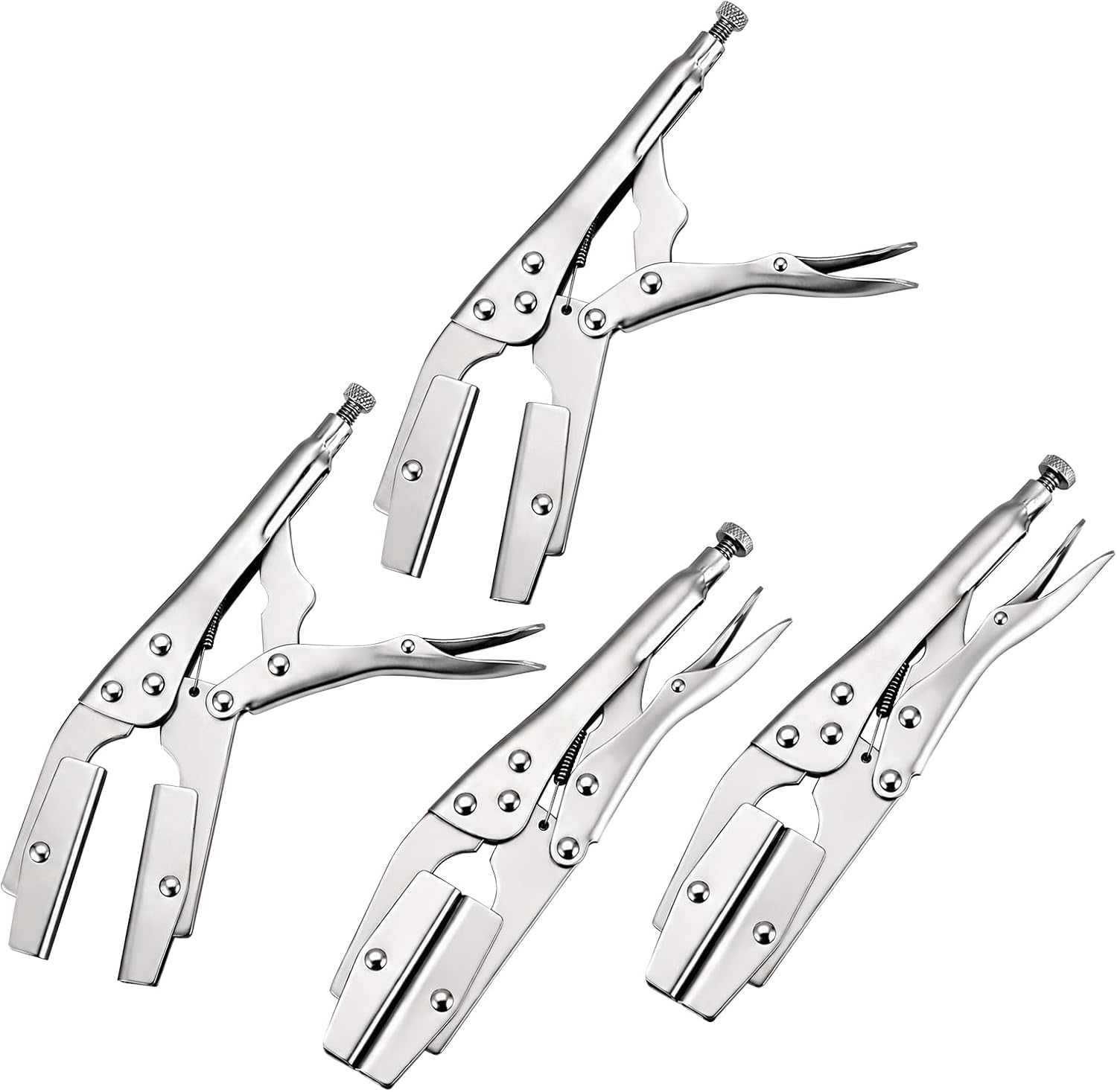 10" Self-Locking Hose Pinch Off Pliers 4 Pack, Radiator Line Clamp | Heavy Duty, Fit for Fuel, Water, Vacuum & Automotive Fluid System Repair