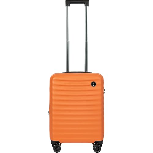Bric's Nausica 21" Expandable Spinner - Polycarbonate Hardshell Carry On Luggage, TSA Lock, Double Wheels, Orange