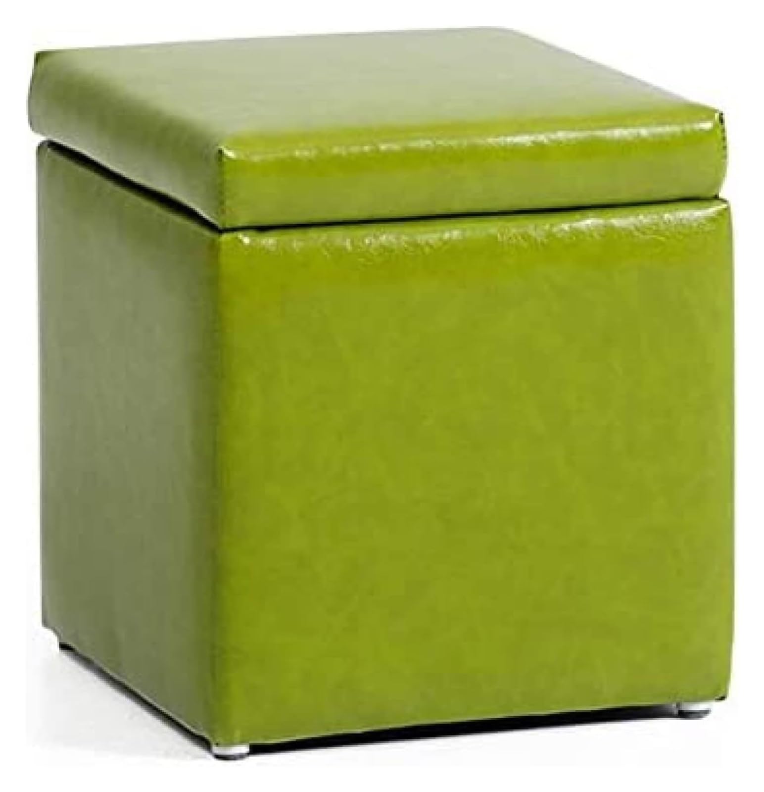 Petit banc carré en cuir pour salon chaleureux et moments détente