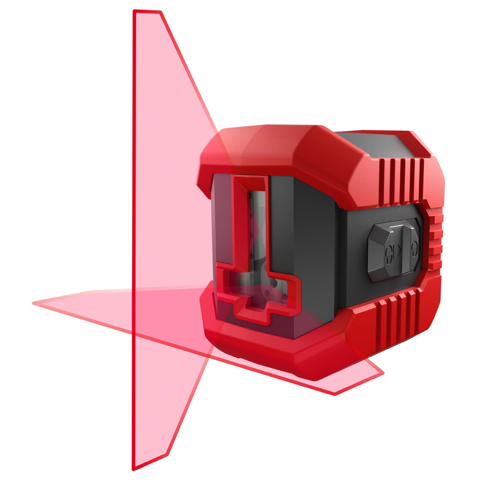CONDTROL - Laser a linea QB rosso - Portata di livello 10 m - 1 linea verticale e 1 orizzontale - 2 modalità operative - Filettatura 1/4' - Garanzia 2+1 anni