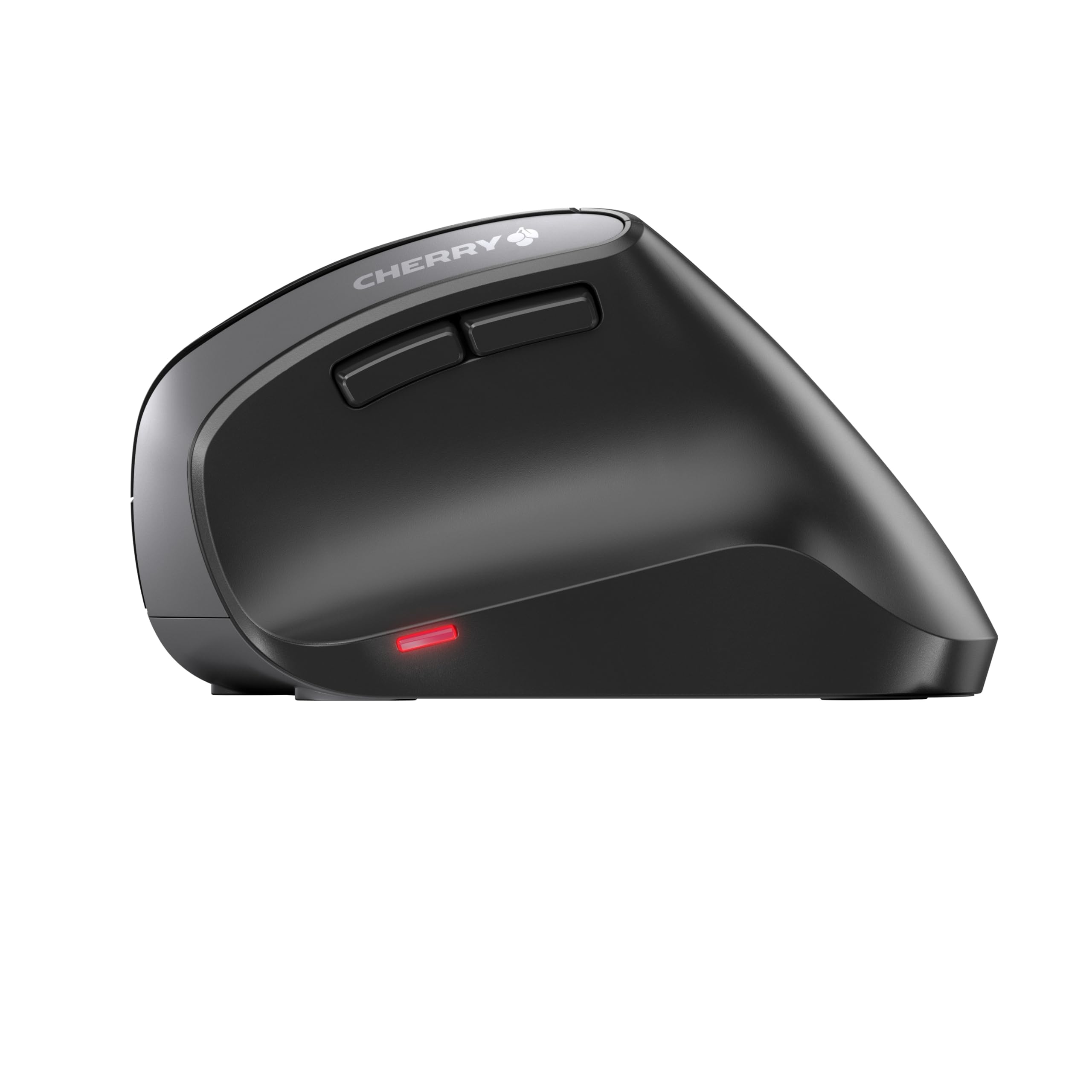 CHERRY KC 200 MX, Mechanische Office-Tastatur mit Eloxierter Metallplatte & MW 4500, kabellose Maus, ergonomische Rechtshändermaus im 45° Design