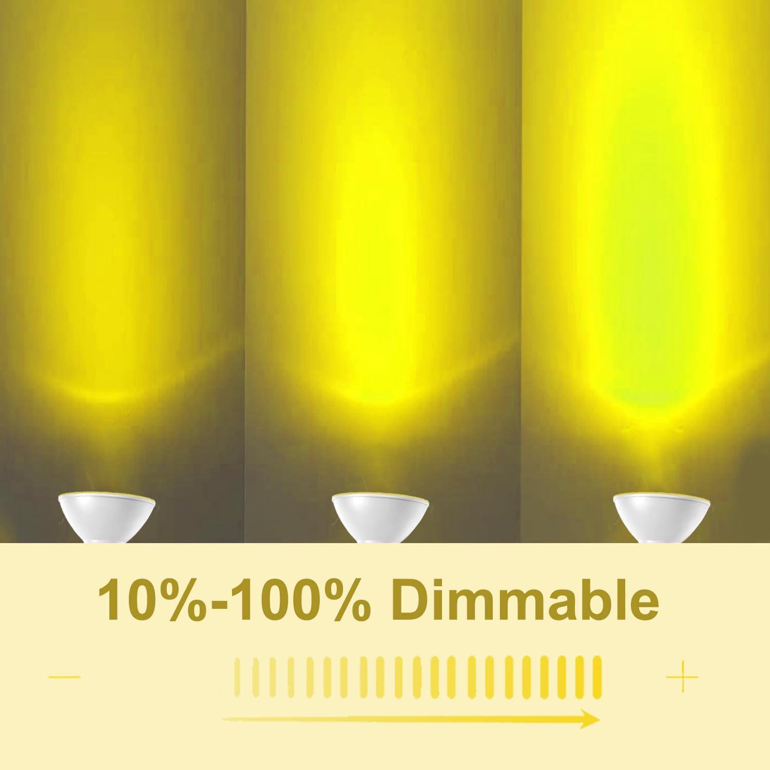 PAR38 Bulb LED Yellow Dimmable, 2 Pack High Output 700Lumens PAR38 Yellow Light LED 15W Equivalent 100W 120V, E26 Base, PAR38 Outdoor Flood Light Bulbs for Christmas, Halloween, Porch Party