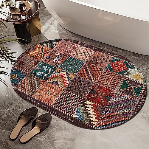 Oval Teppich Kurzflor Waschbarer Anti-Rutsch Teppiche Entrance Front Door Doormat teppiche Groß...