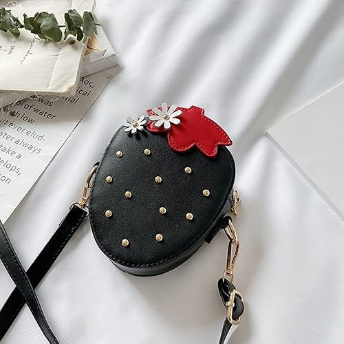 Miniatura 5 de RONGTENG Strawberry Shape Purse with Rivets Shoulder Crossbody Bag Handbag Clutch Fruit Shaped Wallet