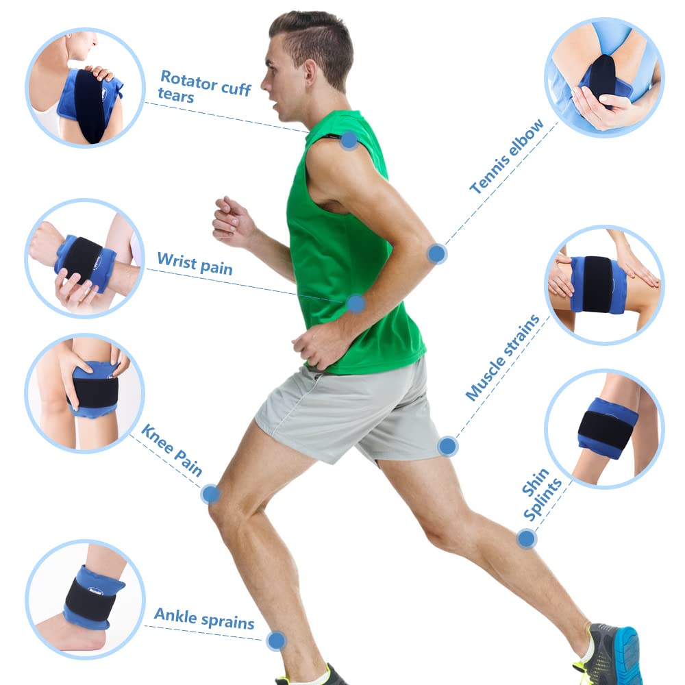 Hilph Ghiaccio Gel Riutilizzabile, Gel Ghiaccio Freezer per la Terapia del Calore e del Freddo, Multifunzionali per Lesioni Sportive, per Caviglia, Polso, Ginocchio (2 Pezzi)