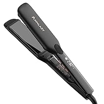 Annlary Piastra per Capelli 1,75 Pollice, Piastra Liscia e Arricciacapelli 2 in 1 – Tecnologia Ceramica Titanio a Ioni, Doppia Tensione (110-240V) per Capelli Lucidi e Senza Crespo