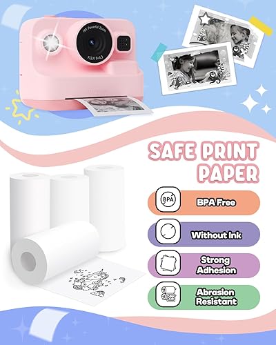 Miniatura 7 de Dylanto Papel de impresión, papel térmico de recarga de cámara de impresión 10 rollos, BPA libera