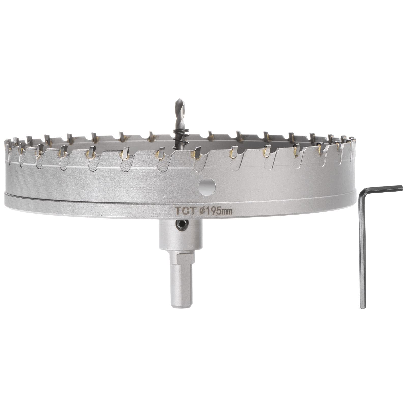 sourcing map Metal Hole Saw Carbide Cutter 195mm / 7.7" Dia for Stainless Steel, Metal