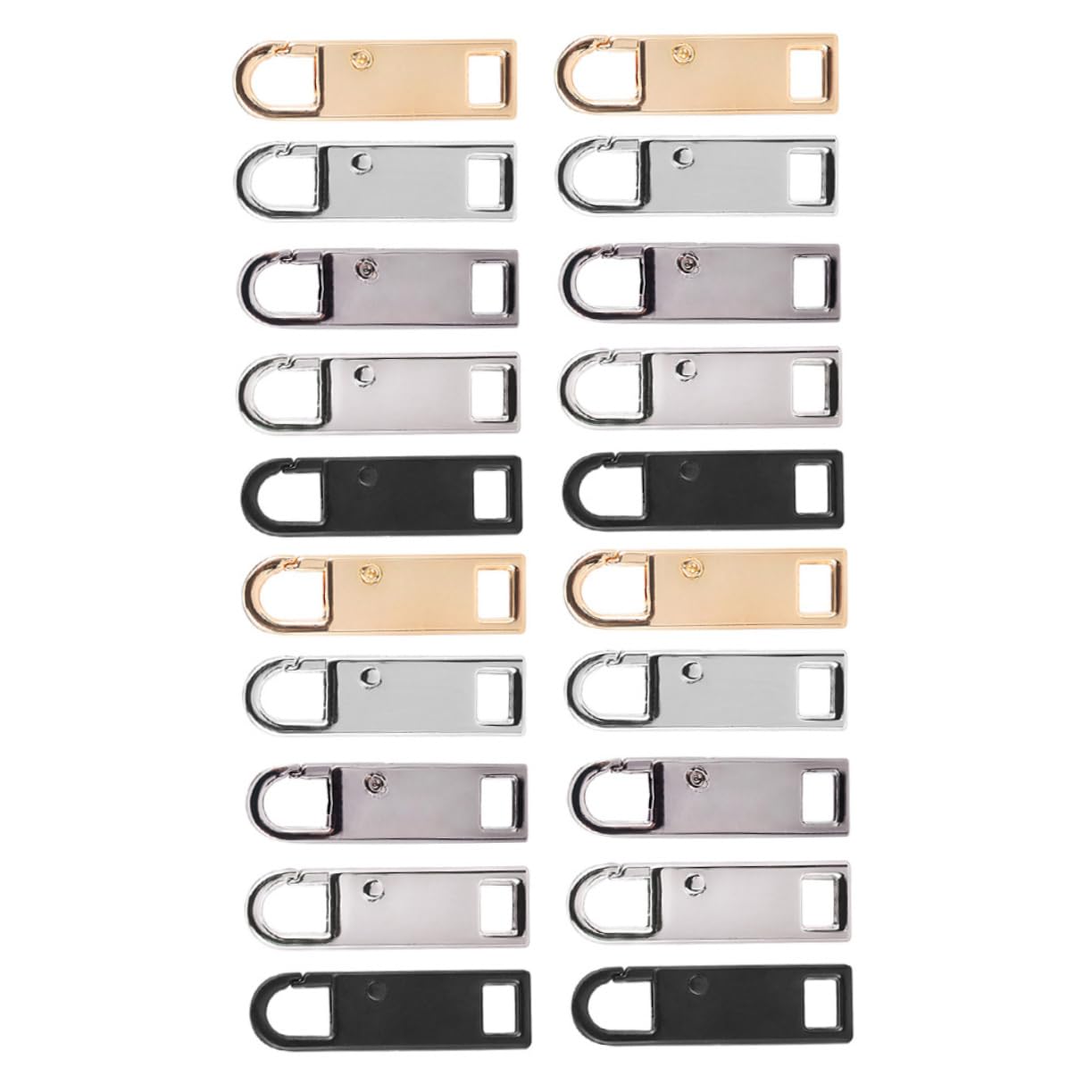 VILLCASE 60piezas Tiradores De Desmontables Para Accesorios De Equipaje y Mochilas Reemplazo De Lengüetas De Reparación