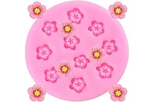 Peach Blossom Flower Fondant Silicone Mold
