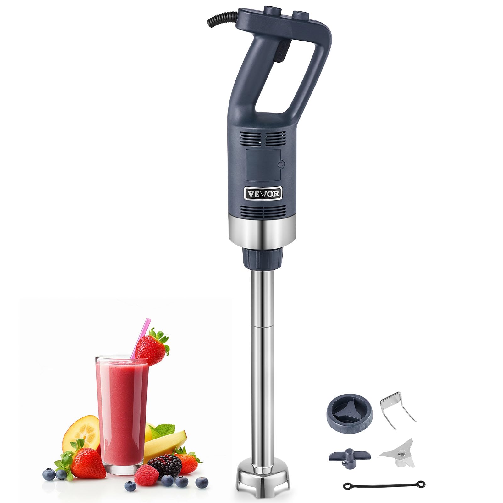 VEVOR Frullatore a Immersione Commerciale 500 W Frullatore a Immersione per Impieghi Gravosi 406,4 mm con Lama in Acciaio Inossidabile, Frullatore Portatile Multiuso per Zuppe, Salse, Purè di Patate