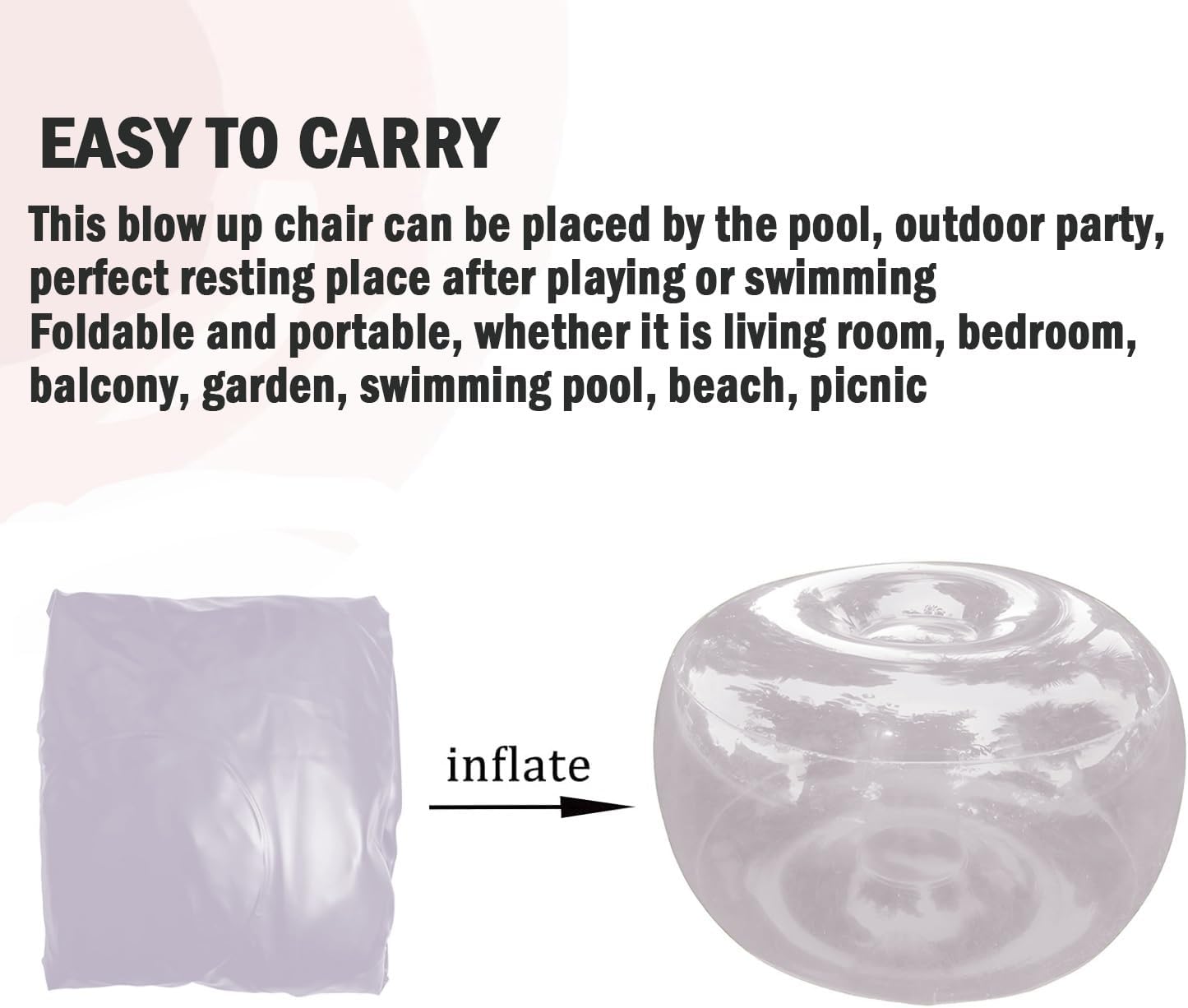 Inflatable Foot Rest for Air Travel, Blow up Footstool Airplane Travel Foot Rest Adjustable Height,Footrest Pillow with Pump for Office,Airplane,Train,Cars,Home(Orange)