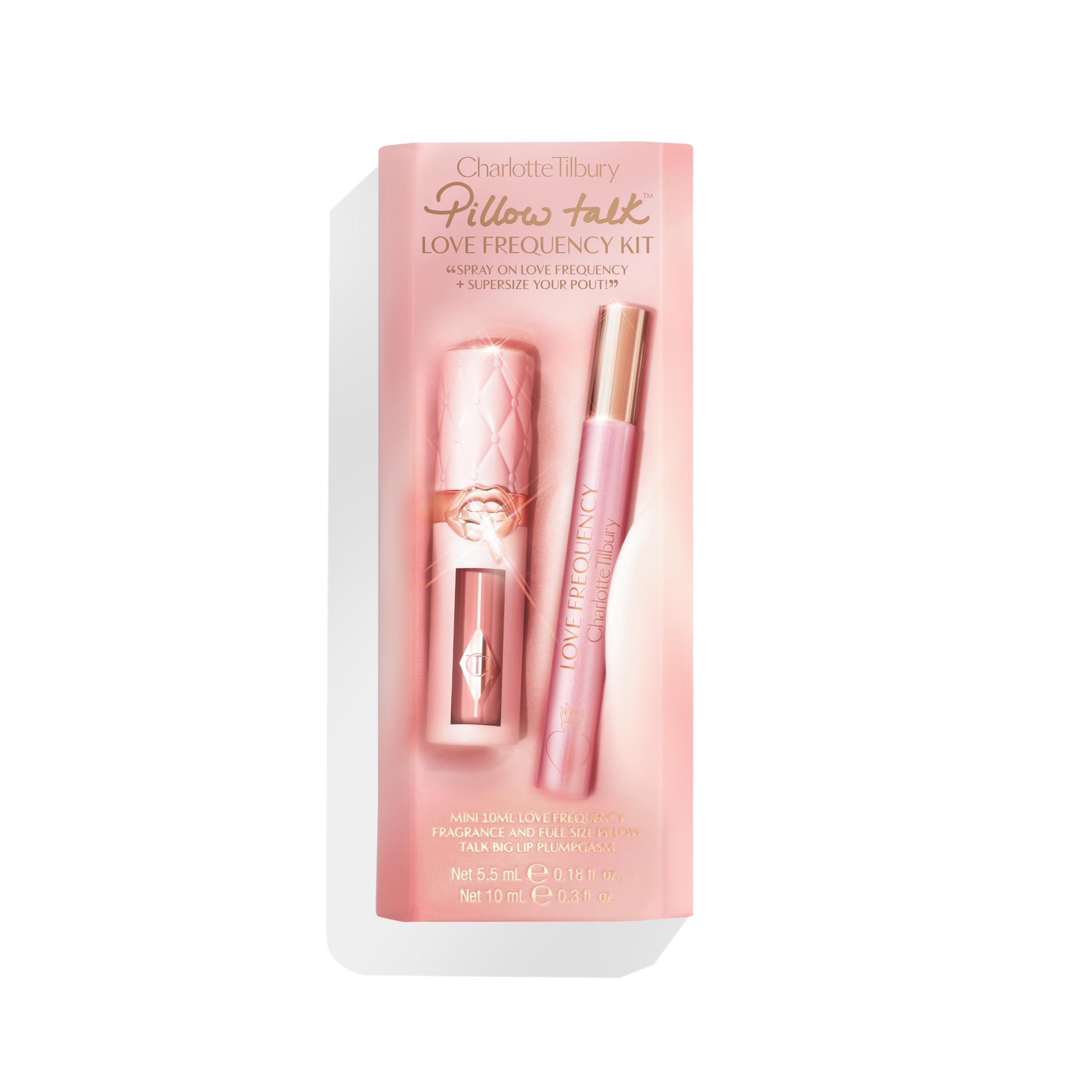 Charlotte Tilbury Big Lip Plumpgasm Lip Gloss - Gift Set Essential - Hydrating Plumper with Hyaluronic Acid Heat