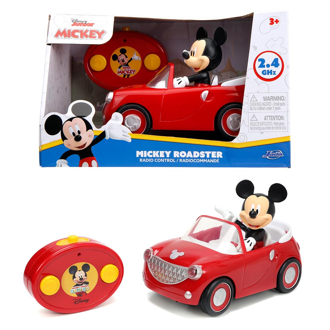 Jada Toys Disney Junior Mickey Mouse Clubhouse Roadster RC Car Red, 7"