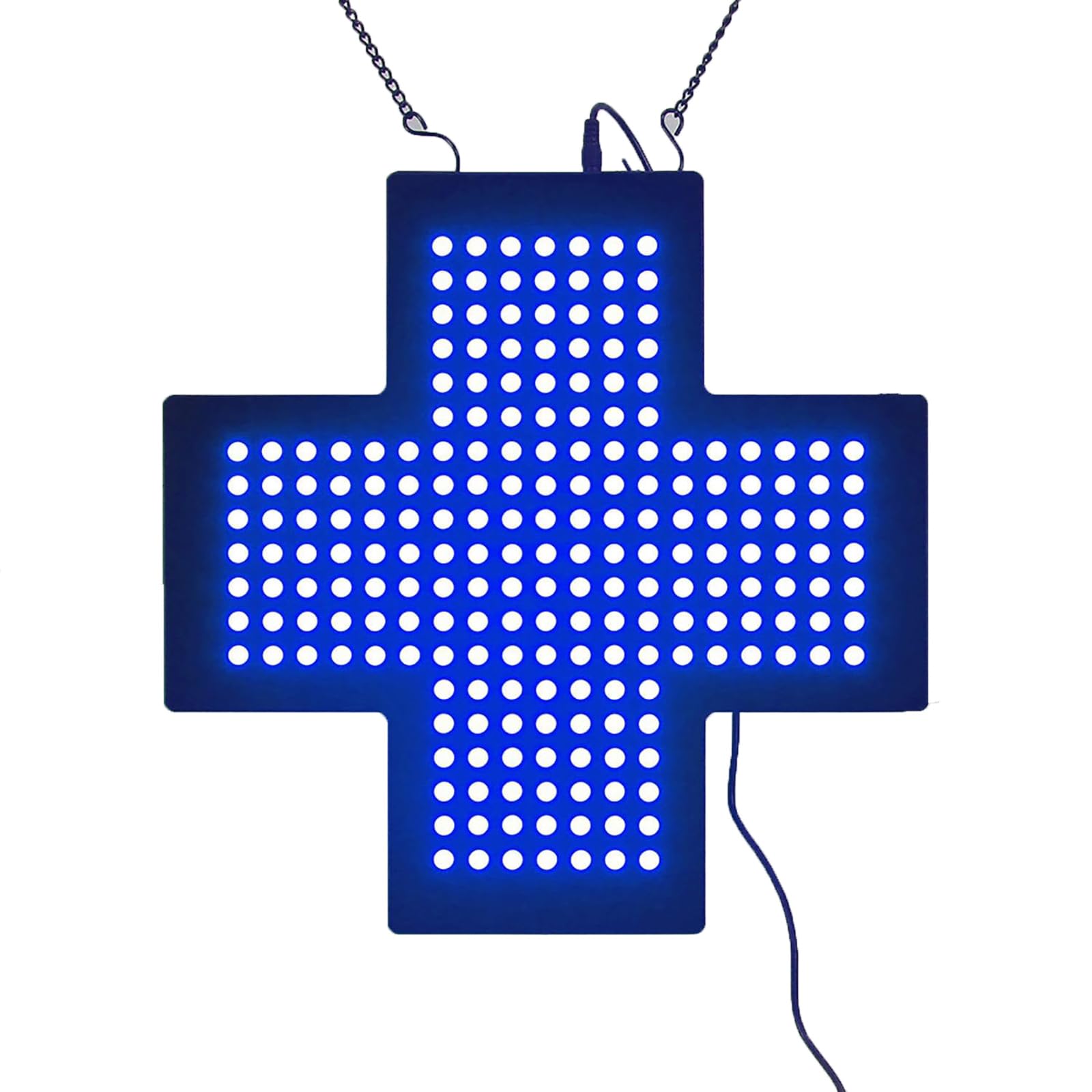 Luz LED Cruzada Farmacia, Luz Señal Cruzada Farmacia, Ahorro Energía, 3 Modos: Siempre Encendido/Parpadeo Nivelado/Parpadeo General, Utilizado para Decoración Paredes Ventanas/Farmacia