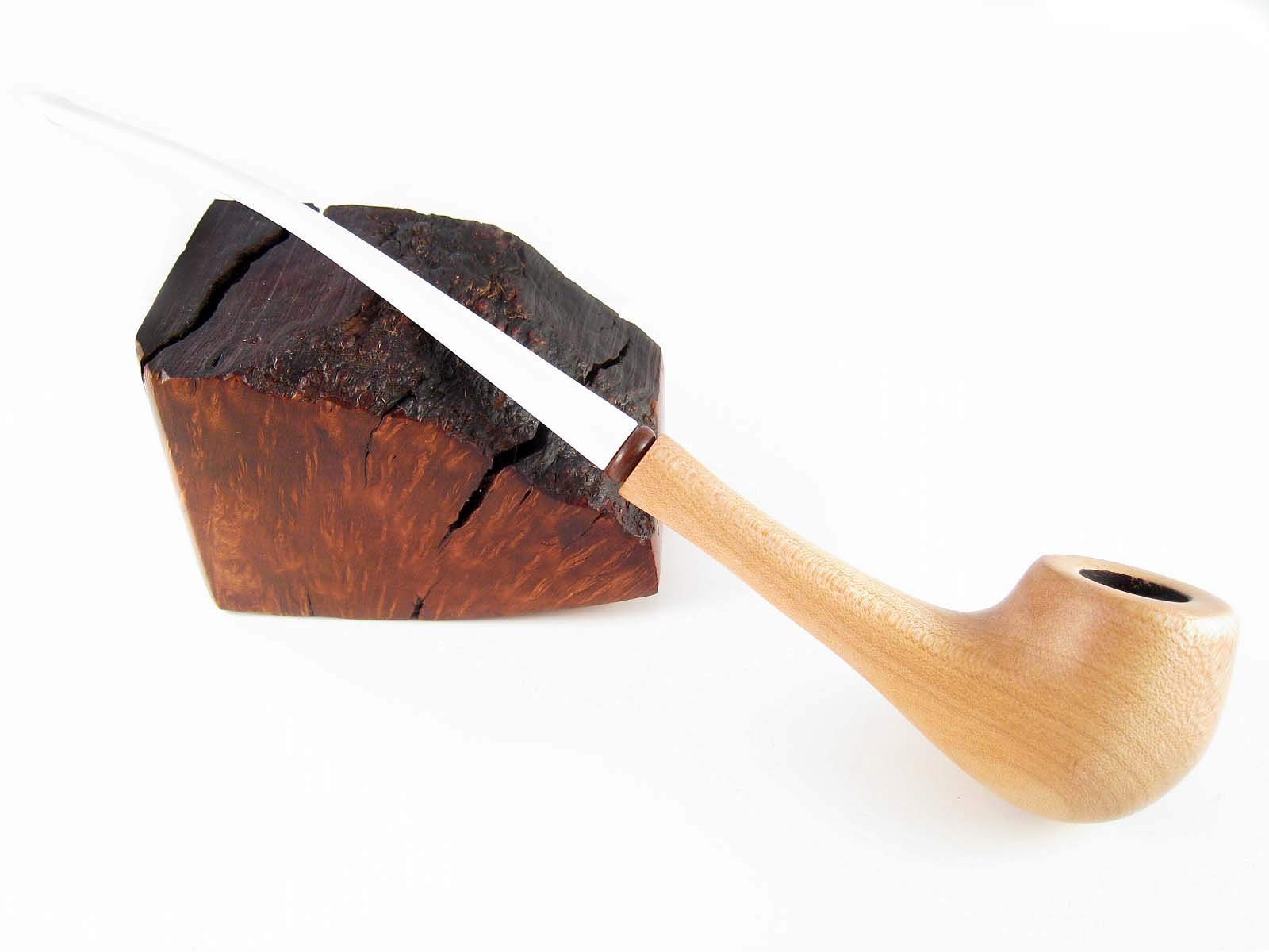 Pear Wood Churchwarden Handcrafted Tobacco Smoking Pipe Long Lady Pipe FASHION LIGHT WHITE STEM