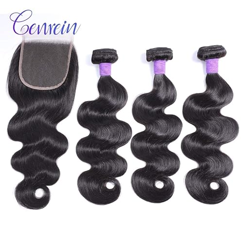 Miniatura 2 de Extensiones de cabello humano brasileño ondulado con cierre de encaje grado 8A, extensiones de cabello humano con cierre de parte libre, extensiones