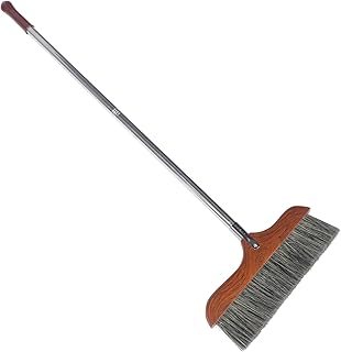 Angoily Indoor Angle Broom Wood Handle Angle Broom Detachable Floor Sweeping Broom Garbage Sweeping Tool for Home Kitchen Office Bathroom Courtyard Patio Coffee Dust Broom