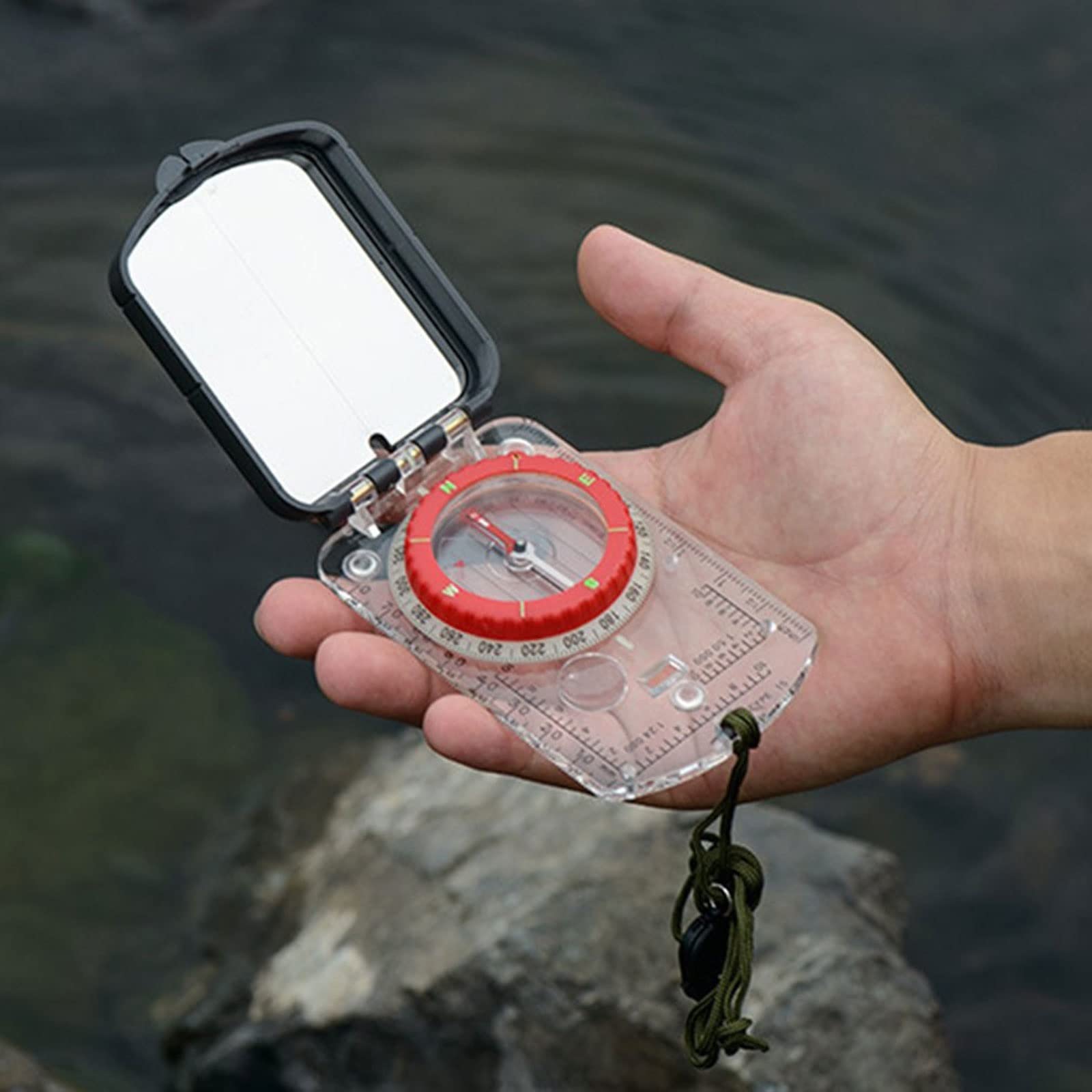 JINGYAN Kompasy Outdoor Camping Compass Geologic Fluorescencyjny Przenośny Cyfrowy Kompas Wspinaczka Piesze Wycieczki Campingowe Narzędzia