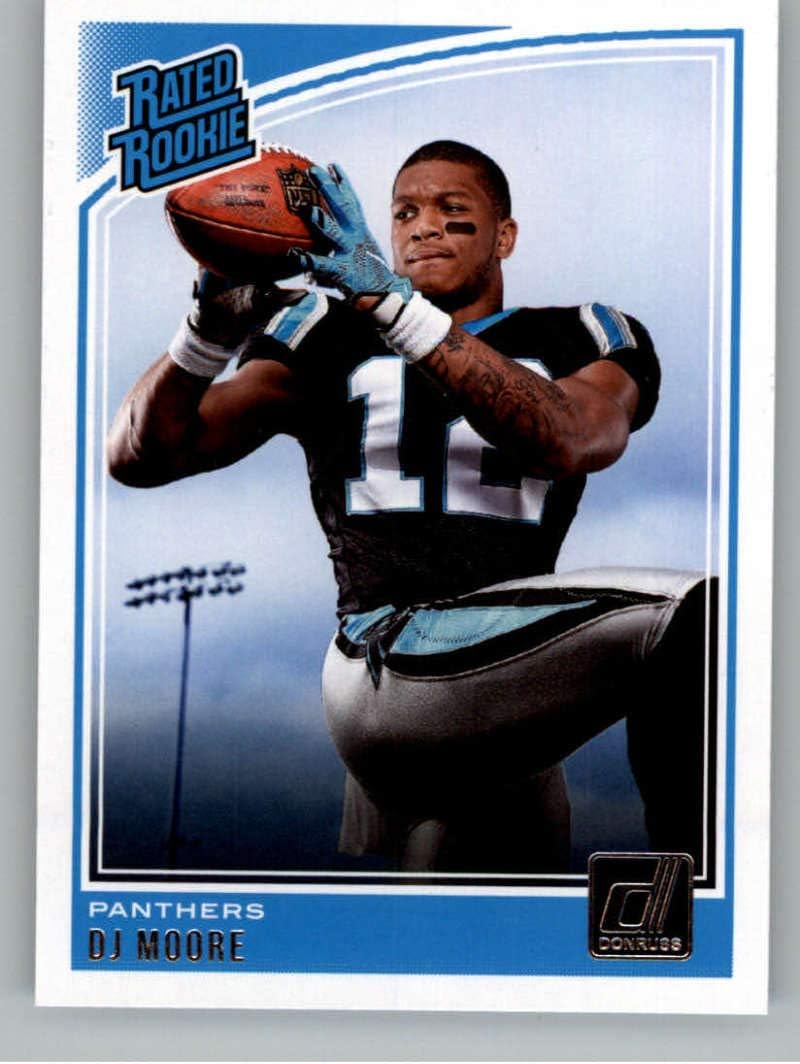 2018 Donruss Football #316 DJ Moore RC Rookie Card Carolina Panthers Rated Rookie Official NFL Trading Card