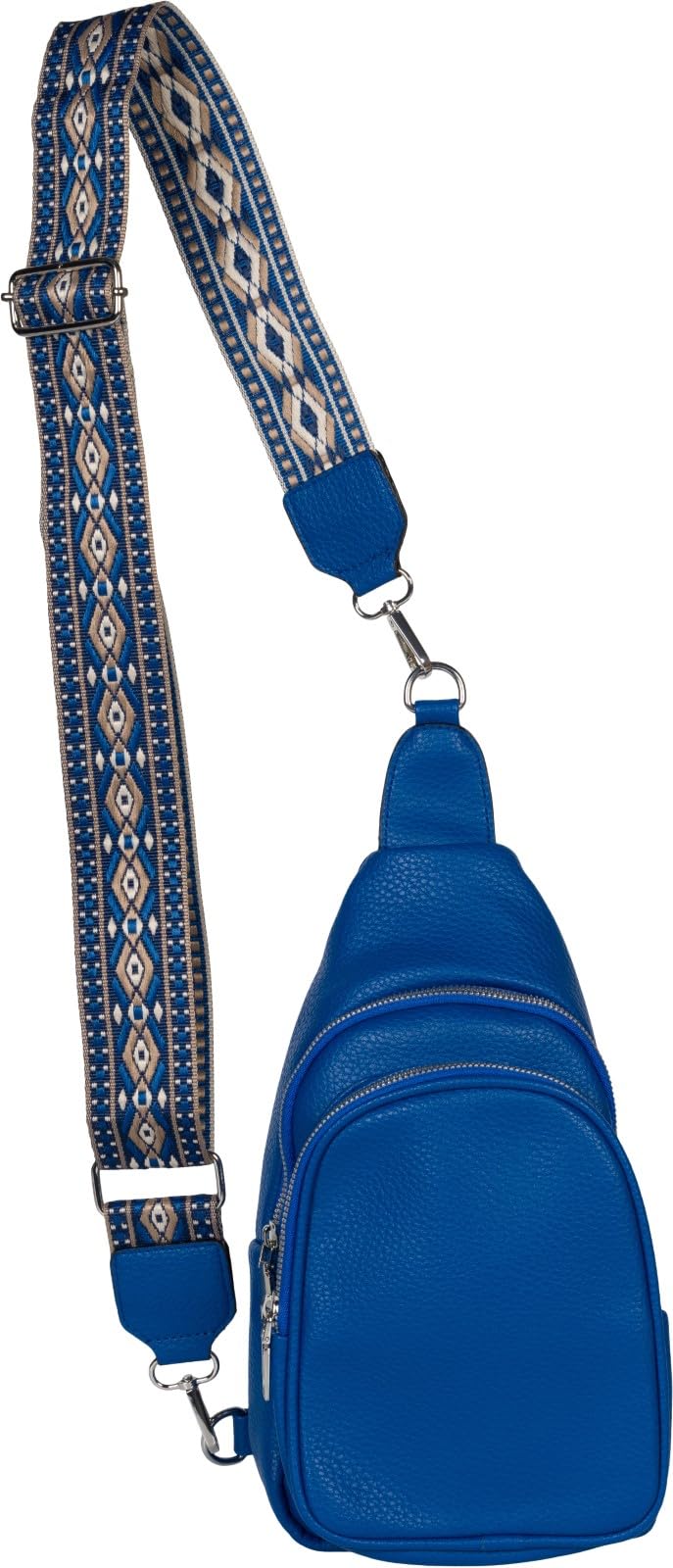 styleBREAKER Femme One Shoulder Sac à dos, bandoulière à motifs géométriques, sac crossbody unicolore, sac à dos de ville, sling bag 02012400