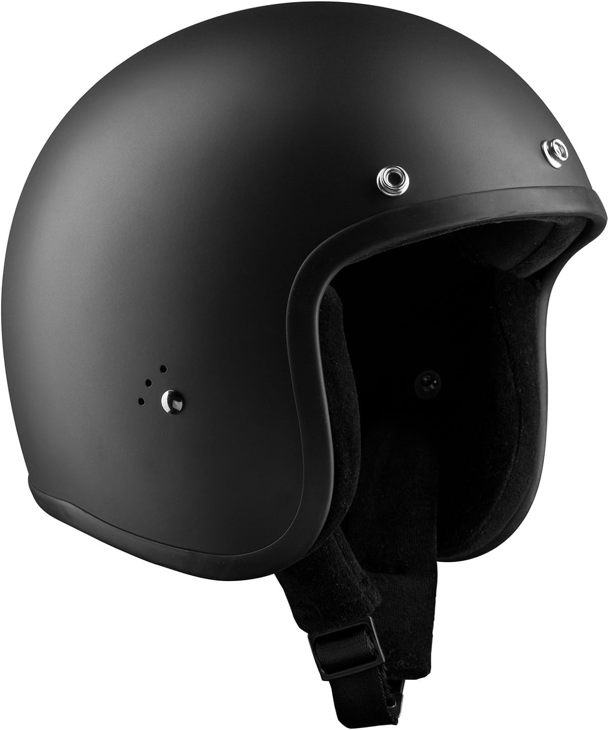 Casco Moto Aperto BANDIT Nero Opaco Visiera Inclusa Custom Stile Motociclista JETMB