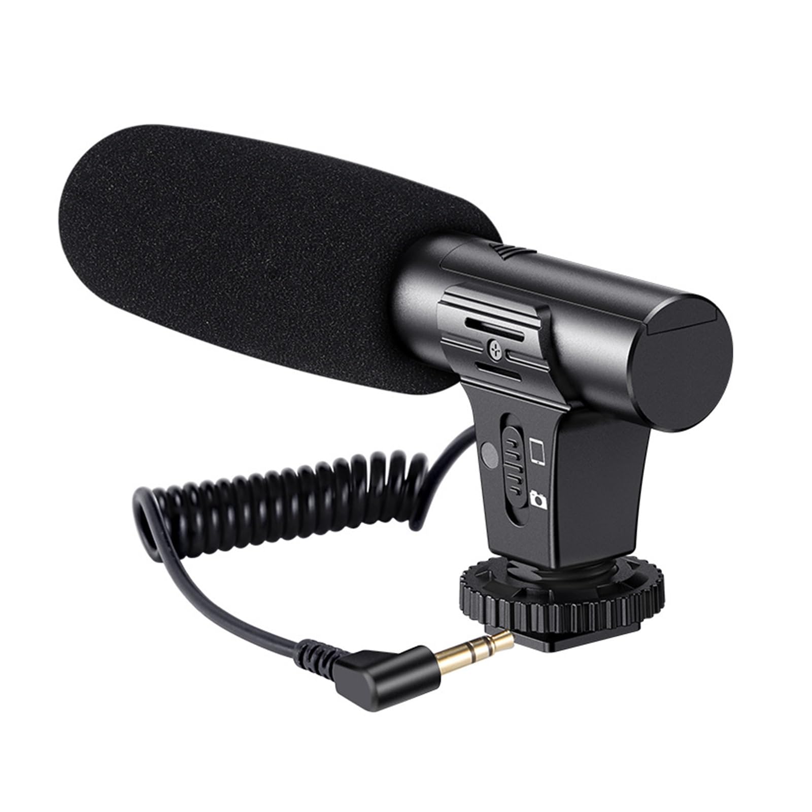 CVFRDD On-Camera Stereo Microphone For Vlog Live Streaming DV Camcorder Video Sound Recorder