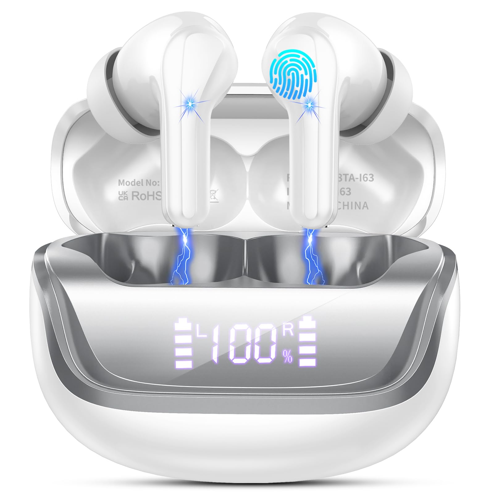 ✳️ NHZP-W63D BLUETOOTH 2022✳️ Wireless Earbuds, Bluetooth 5.4 Headphones HiFi Stereo, in-Ear